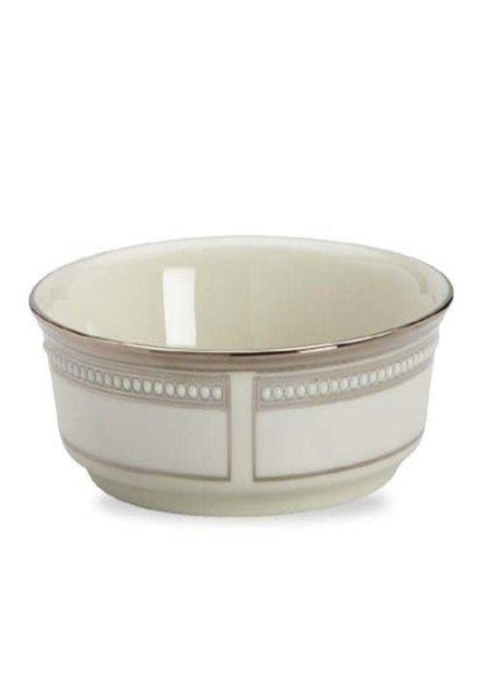Lenox Engagement Platinum Banded Ivory China Fruit Bowl - Elegant Serving Bowl for Fruits, Desserts & Centerpieces - Perfect for Weddings, Dinner Parties & Home Decor