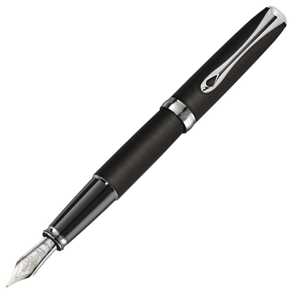 Diplomat Excellence A2 Fountain Pen - Premium Oxidized Iron Finish - Perfect for Business Signatures, Journaling & Luxury Gifts