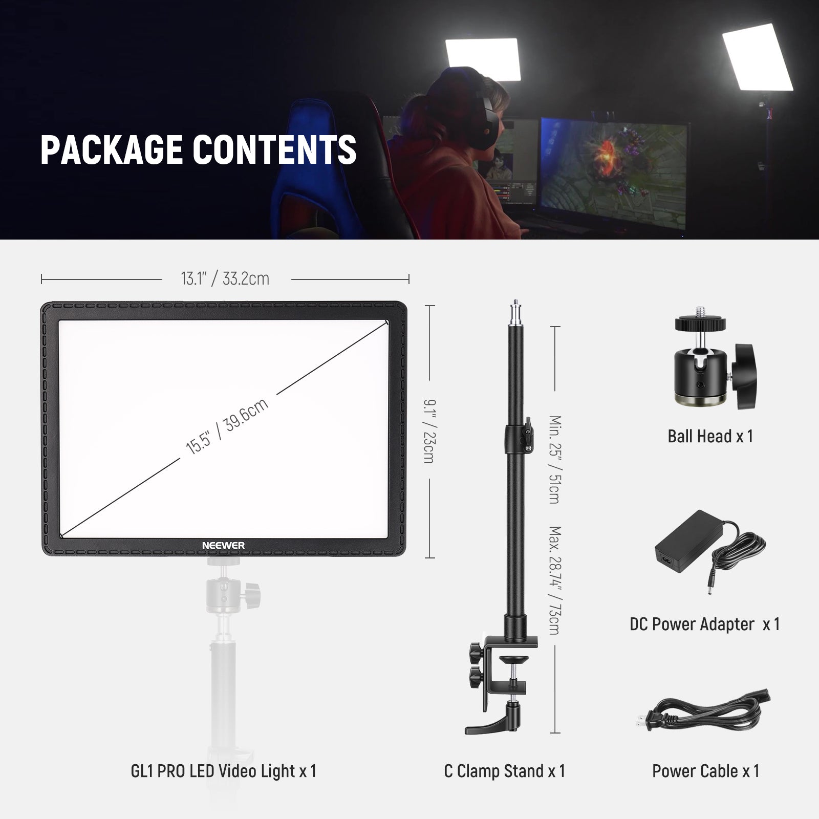 NEEWER GL1 PRO 15.5