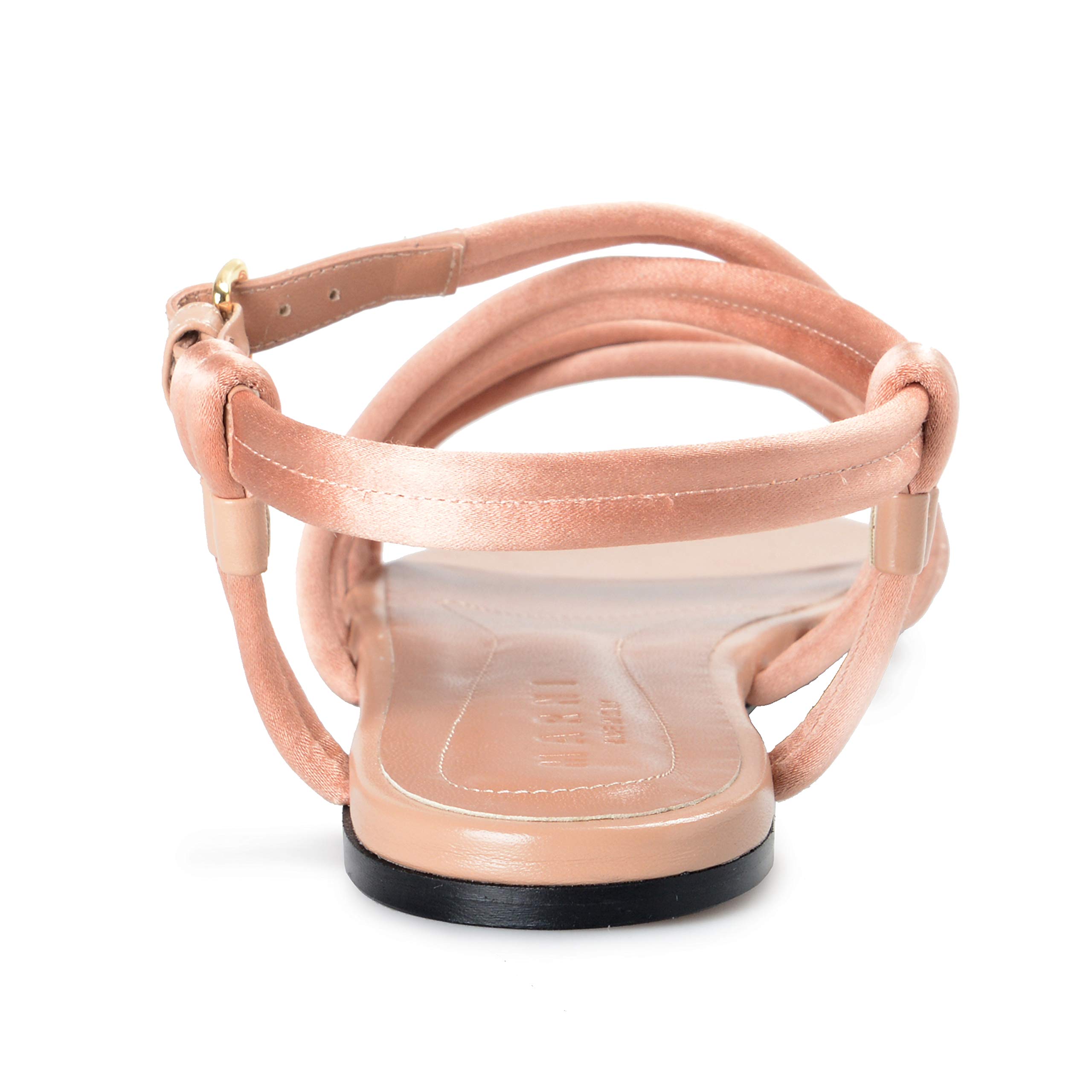 Marni Women's Pink Strappy Satin Leather Sandals Size US 6 (IT 36) - Elegant Summer Wedges for Weddings, Parties & Beach Vacations