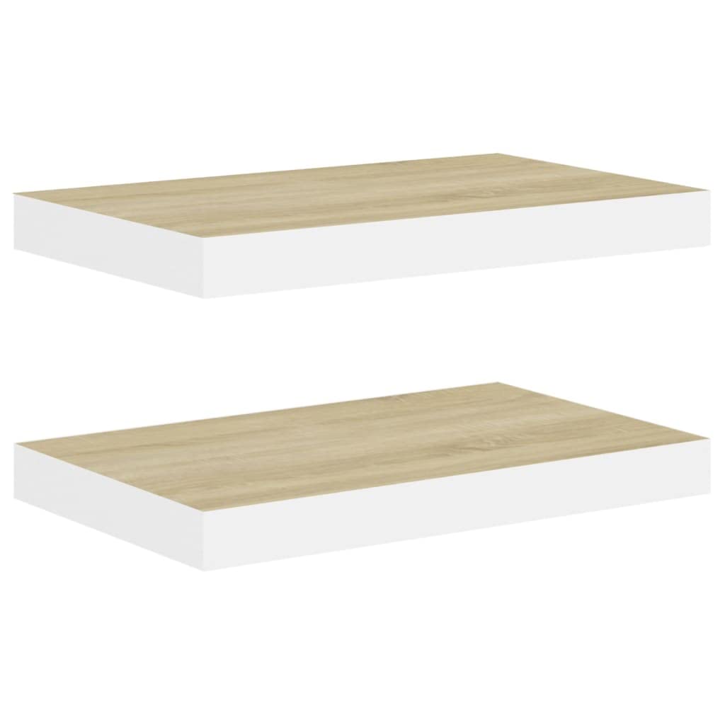 Premium Floating Shelf Wall Mount - 2 Pack Multifunctional Display & Storage Shelves for Bedroom, Living Room, Bathroom, Kitchen & Office - 15.7