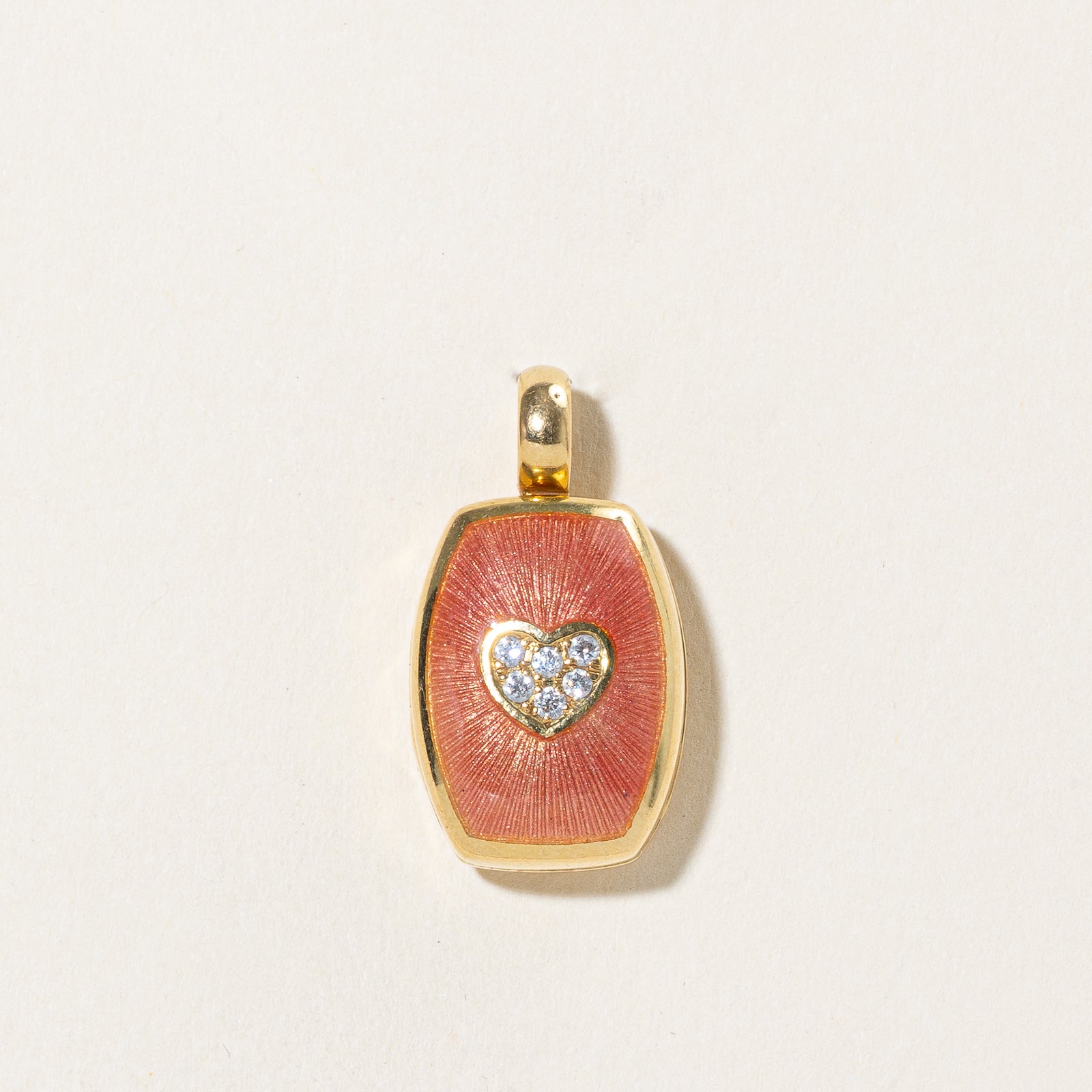 18K Gold Diamond Heart Enamel Locket Pendant Necklace - 0.18ctw Gifts for Women, Valentine's Day, Anniversary & Special Occasions