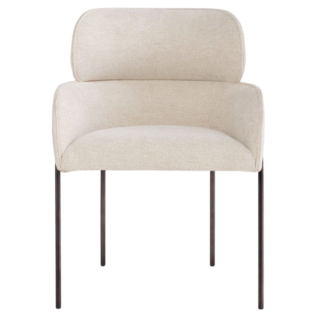 Cyan Design 11732 Julian Dining Chair - Onyx & Off White Upholstered Side Chair for Modern Dining Room & Kitchen Decor