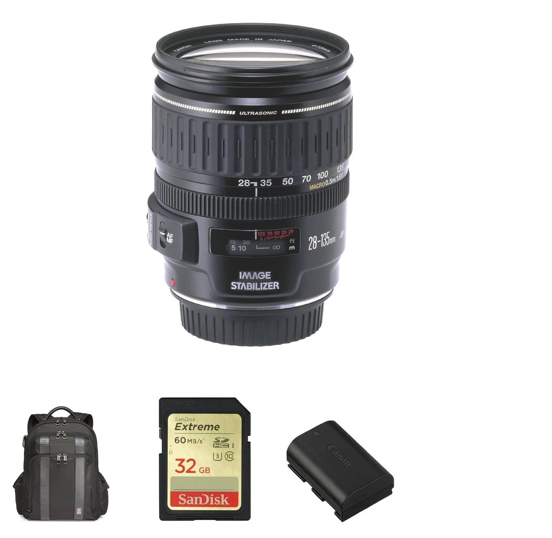 Canon EF 28-135mm f/3.5-5.6 IS USM Zoom Lens with Hood & Case - Perfect for Portrait, Travel & Event Photography