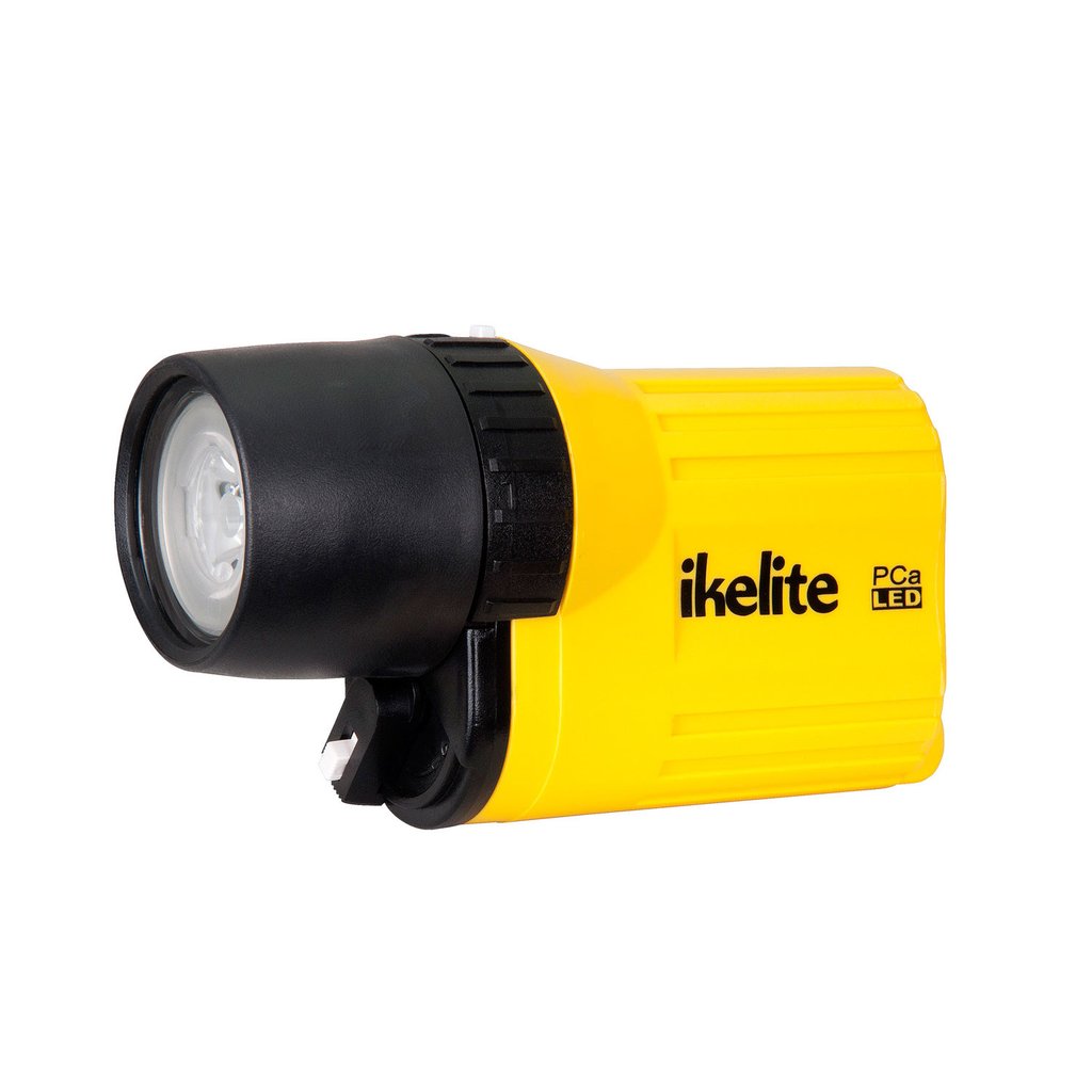 Ikelite PCa LED Waterproof Flashlight - Diving, Camping & Emergency Use | Yellow High-Visibility Underwater Flashlight for Scuba, Hiking & Outdoor Adventures