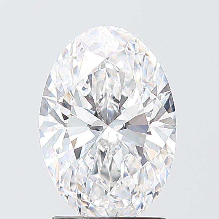 2.03 Carat D Color VVS2 Clarity Oval Lab-Grown Diamond for Engagement Rings & Fine Jewelry