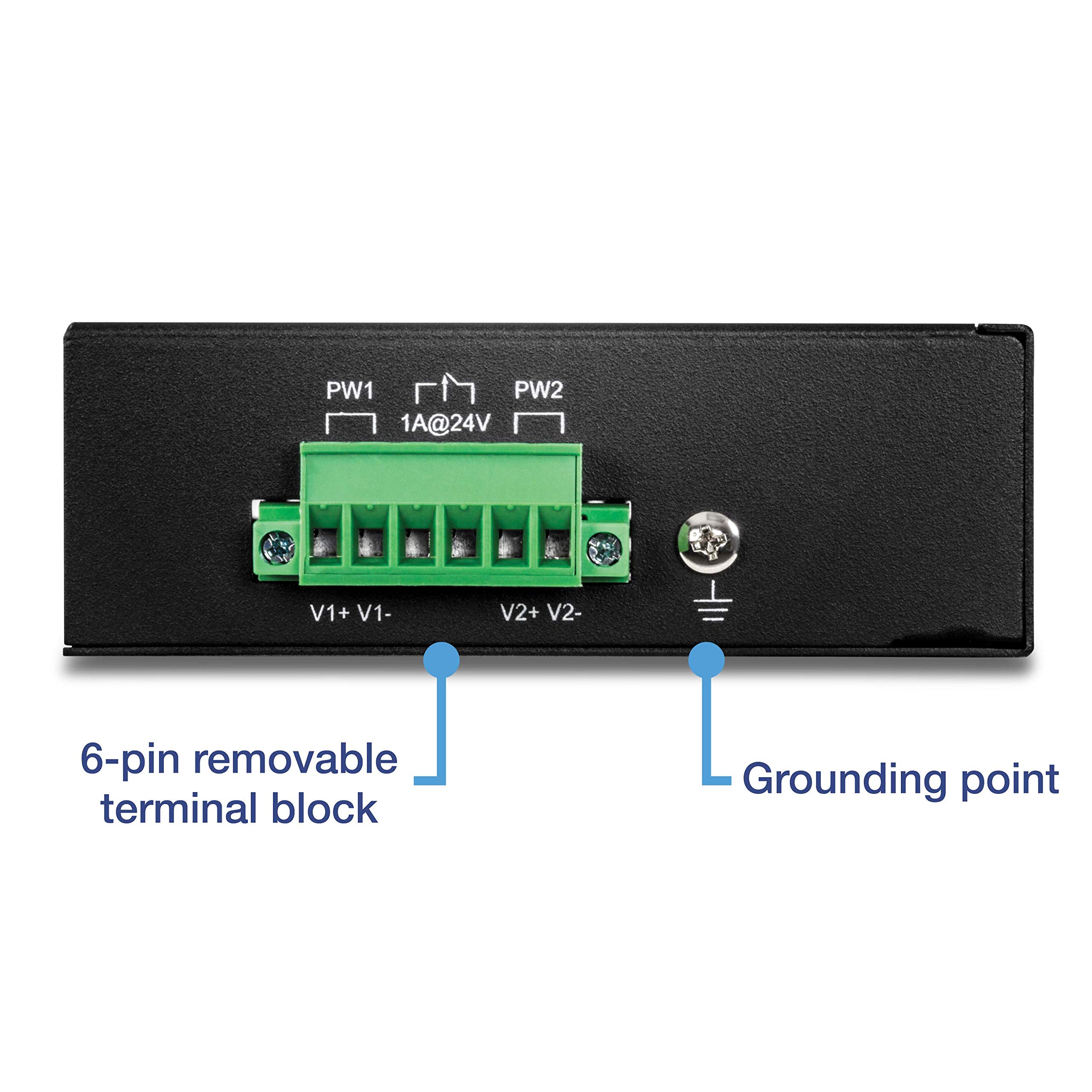 TRENDnet TI-PE80 8-Port Industrial Fast Ethernet PoE+ DIN-Rail Switch - 200W Power Budget, 1.6Gbps Capacity, IP30 Rated for Harsh Environments - Ideal for Factory Automation, Security Systems & Industrial IoT Networks