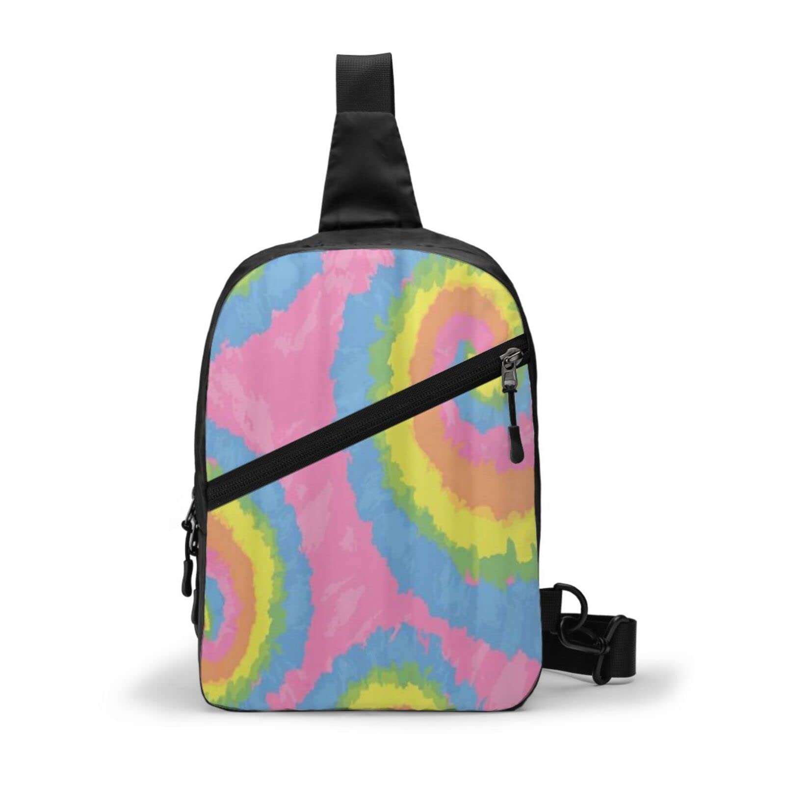 **Tie Dye Crossbody Sling Bag - Waterproof Travel Hiking Shoulder Backpack for Men & Women, 12x8.3 Inch - Perfect for Outdoor Adventures, Festivals & Daily Use**