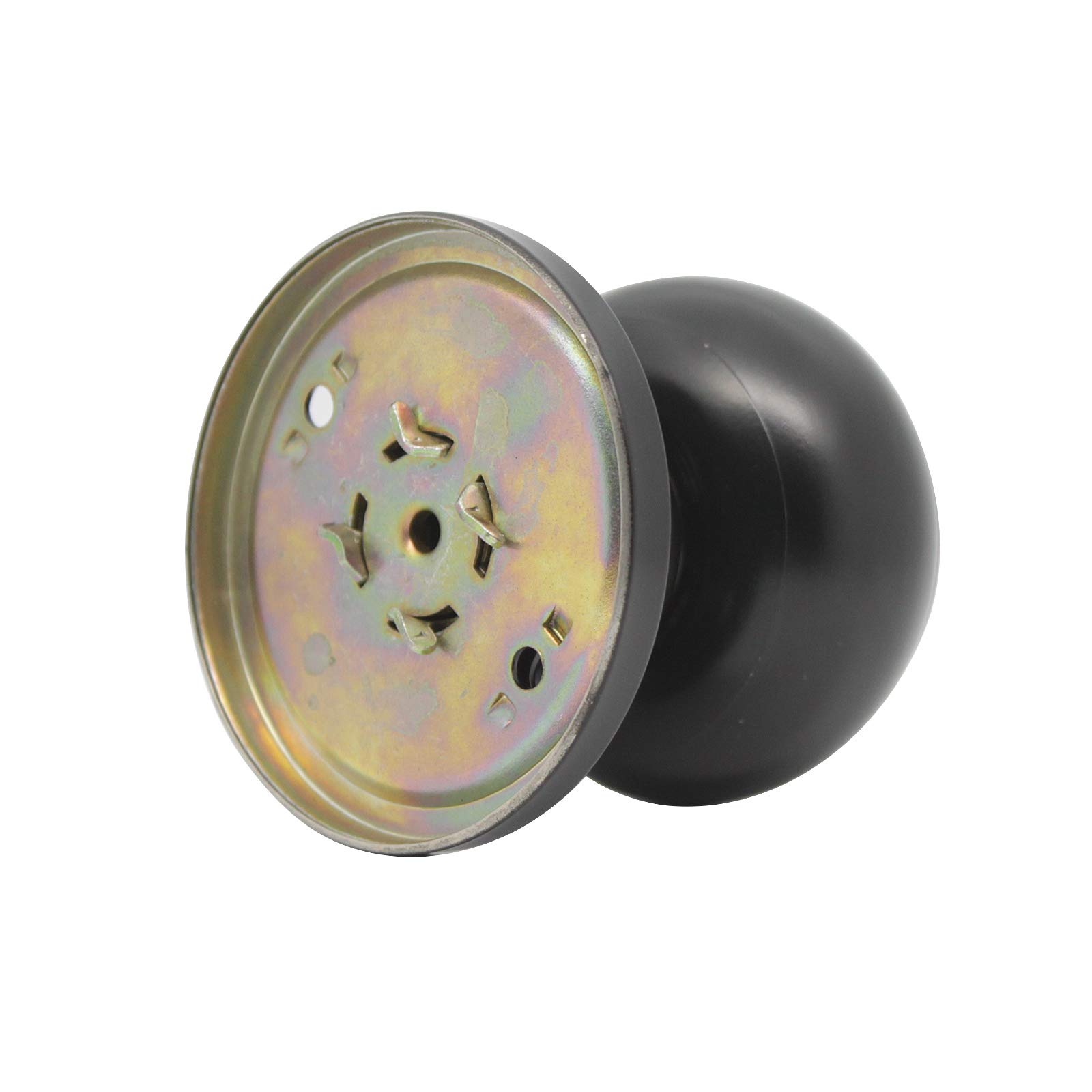 Gobrico Flat Ball Half Dummy Door Knob - One-Side Keyless Door Handle for Closet & Pantry - Matte Black - Perfect for Interior Doors, Cabinets, and Storage Rooms