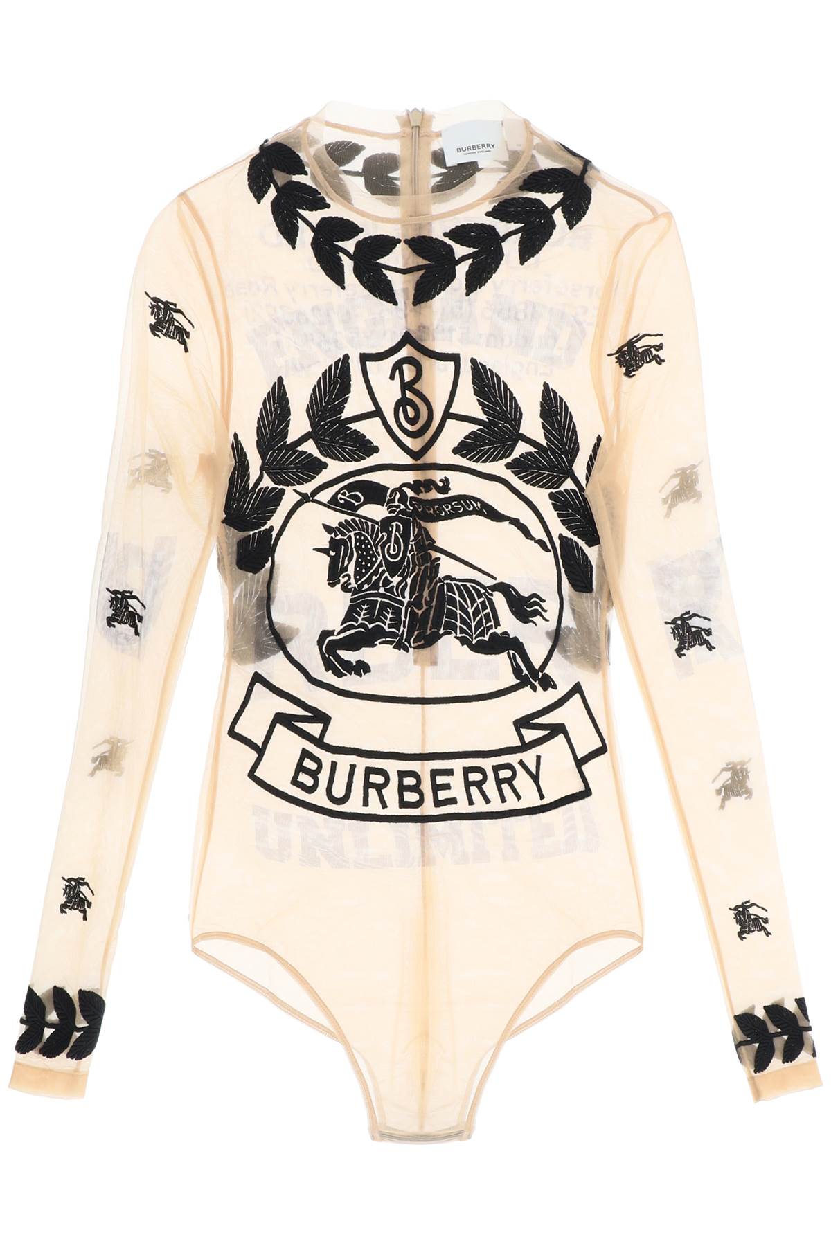 Burberry Stretch Tulle Bodysuit for Women - Elegant Lingerie & Layering Piece for Evening Wear & Special Occasions