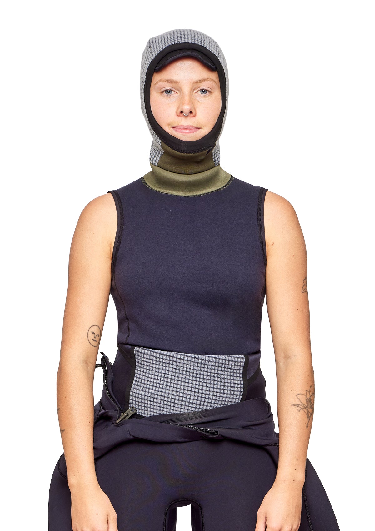 2mm Thermal Balaclava Wetsuit Vest for Women - Cold Water Diving, Surfing & Winter Sports Gear
