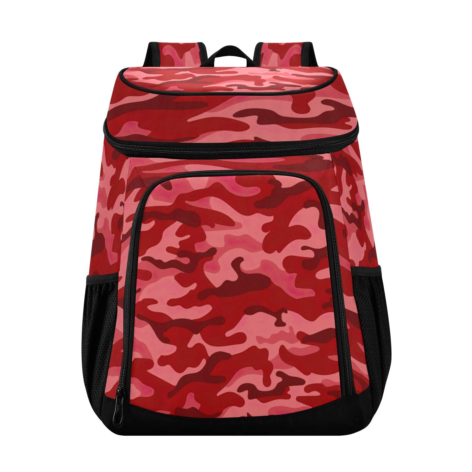 Lightweight Insulated Cooler Backpack for Men & Women - Large Capacity Brown Cow Pattern Lunch Bag for Camping, Beach Trips, Work, and Outdoor Adventures