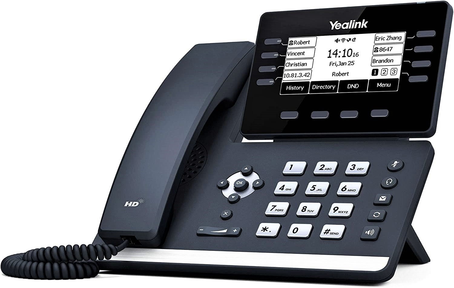 Yealink SIP T53 IP Phone for Business - HD Voice, PoE Support, 4.3