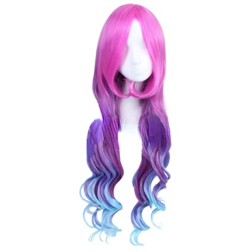 Halloween Cosplay Wig - Lol Bounty Hunter Miss Doom Anime Costume Wig for Christmas Parties, Video Game Conventions & Dress Up | Synthetic Hair for Cosplay, Themed Events & Costume Contests