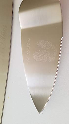Elegant Gold Quinceañera Cake Knife and Server Set - Sweet 15 Birthday Cake Cutter for Quinceanera Celebrations - Perfect for 15th Birthday Parties, Wedding Anniversaries, and Special Occasions