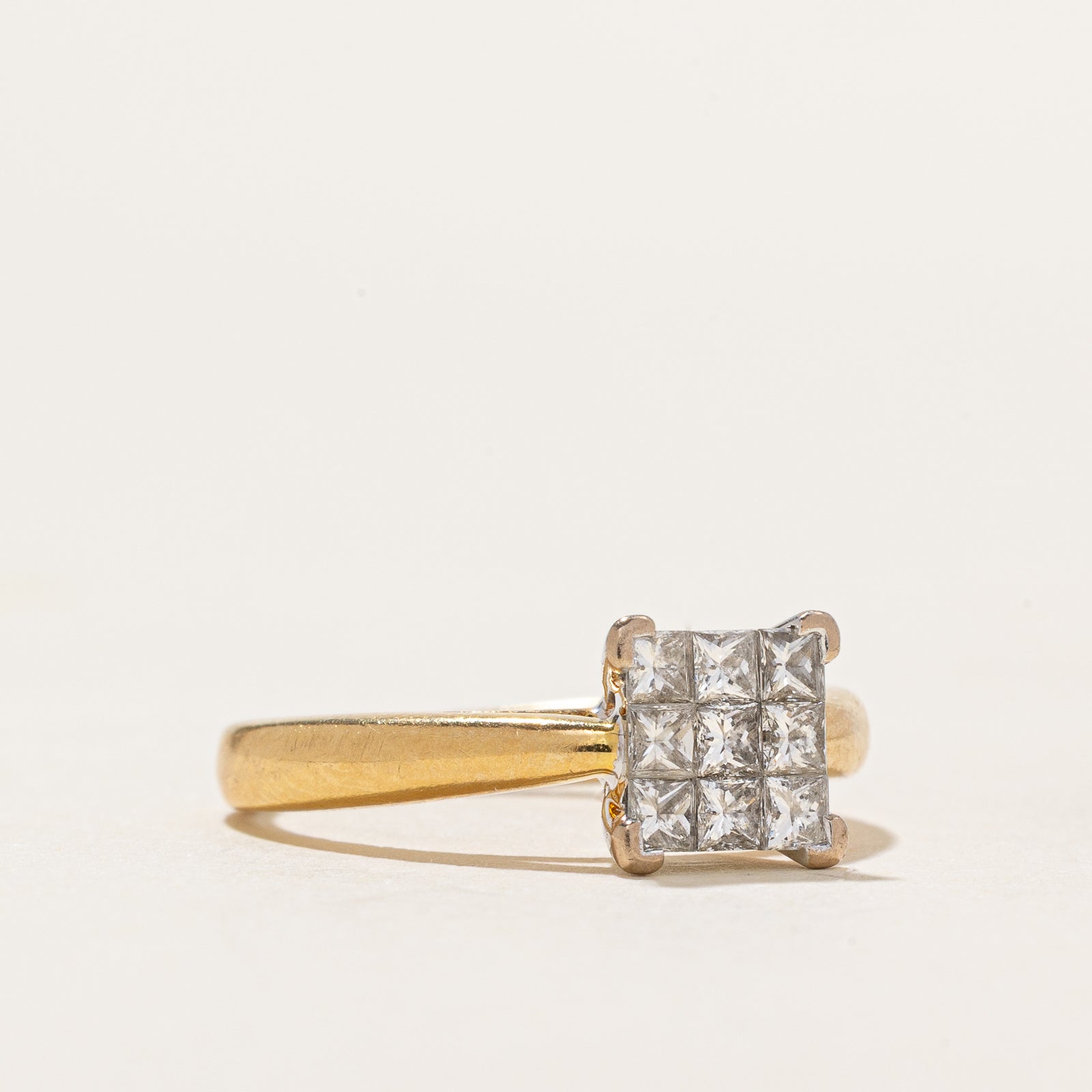 0.52ctw Invisible Illusion Diamond Engagement Ring - Size 5.5 | Sparkling Wedding Band for Women | Perfect for Proposals, Anniversaries & Special Occasions