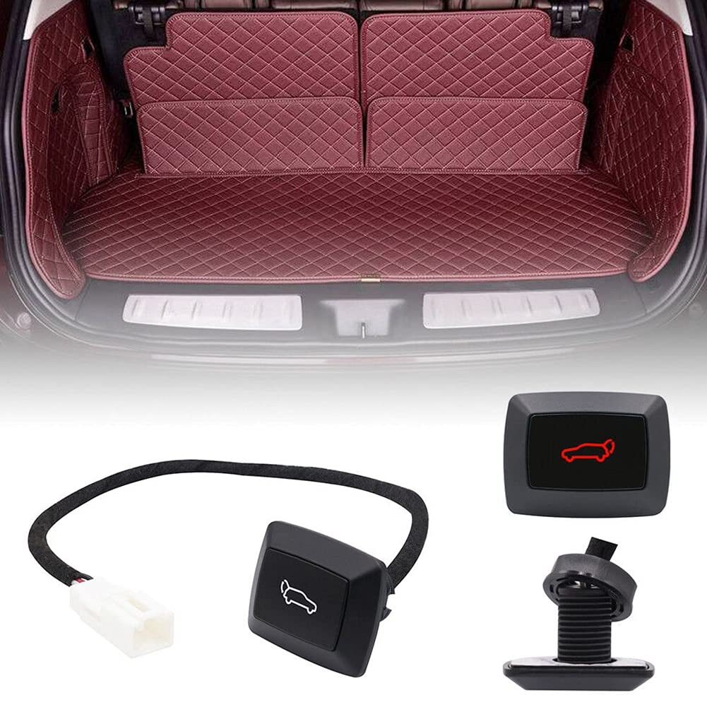 Universal Electric Tailgate Release Switch - One Button LED Light for Car Trunk & Rear Door | Easy Installation Plastic Interior Accessories | Perfect for SUVs, Trucks & Sedans (Night Use & Convenient Loading)