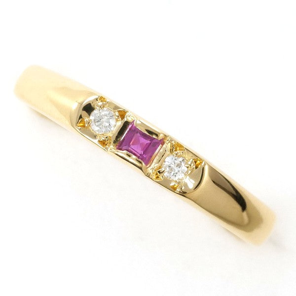 18K Yellow Gold Ruby and Diamond Ring for Women - Elegant Vintage Style Engagement & Wedding Jewelry Gift - Perfect for Anniversaries, Proposals, and Special Occasions