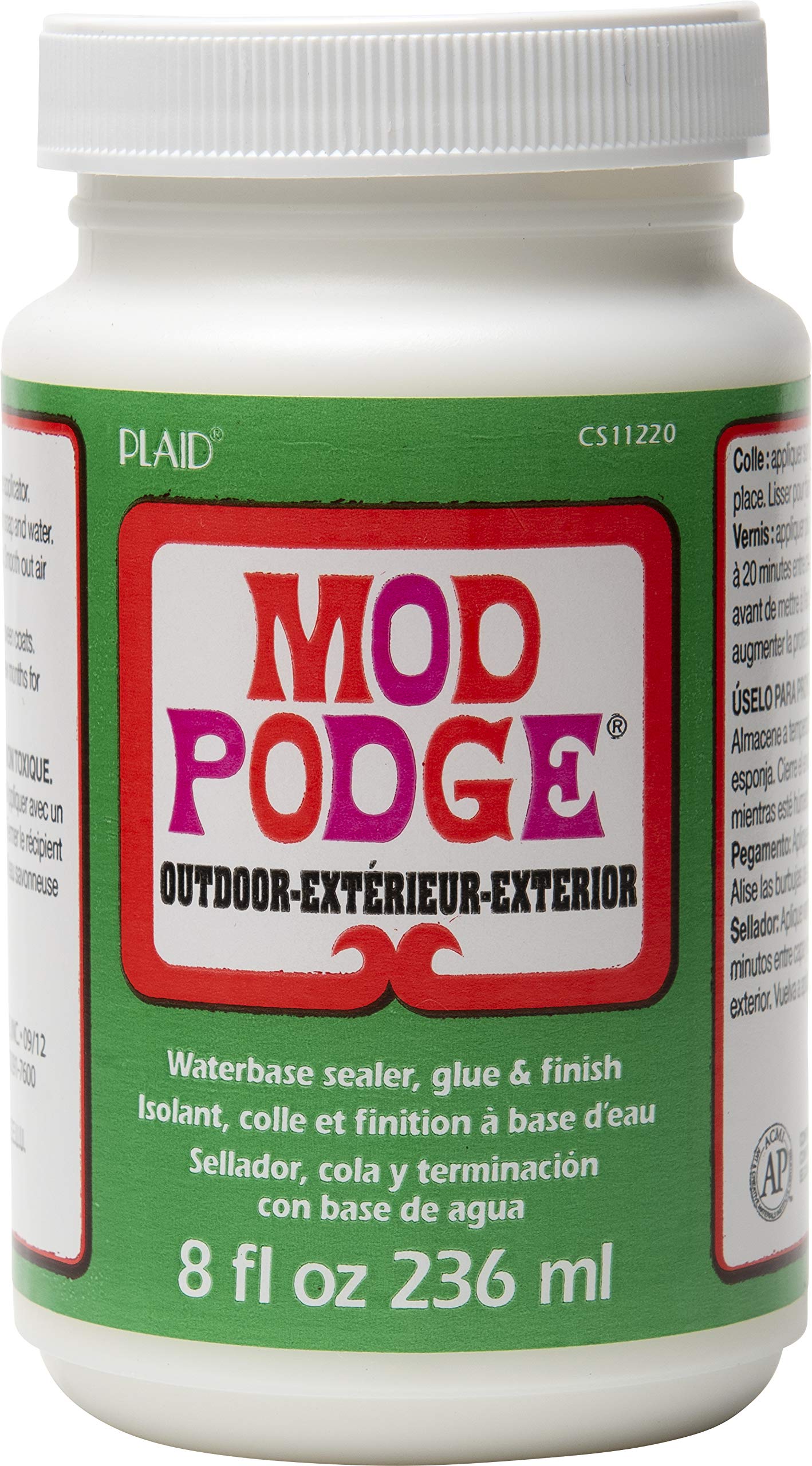 Mod Podge Water-Based Sealer, Glue & Clear Finish - 8 oz Dishwasher Safe Glossy Craft Adhesive for DIY Projects, Scrapbooking & Home Decor