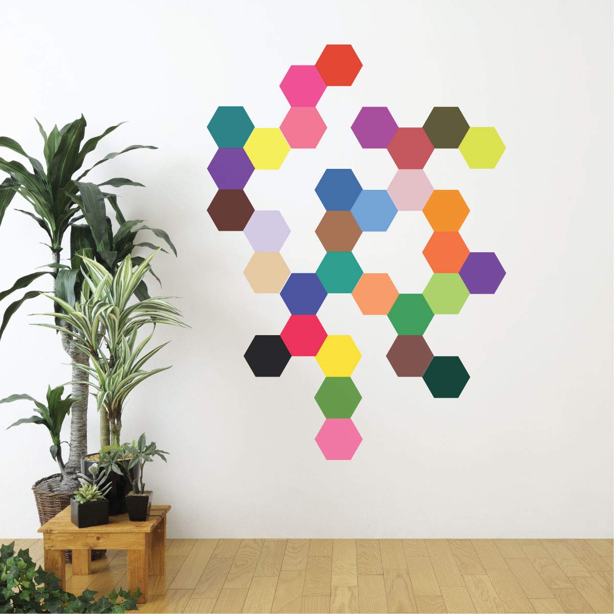 32-Piece Hexagon Wall Stickers - Removable Peel and Stick Wall Decals for Home & Office Decor - Perfect for Bedroom, Nursery, Living Room, and Dorm Room Wall Art