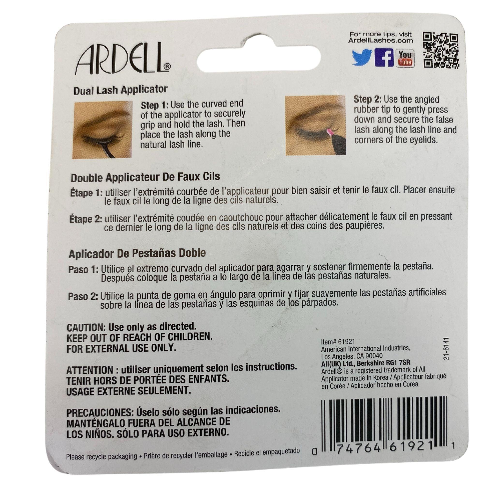 Ardell Dual Lash Applicator - 50 Piece Box of Professional Eyelash Tweezers for Perfect False Eyelash Application - Ideal for Salon, Home Use & Makeup Artists