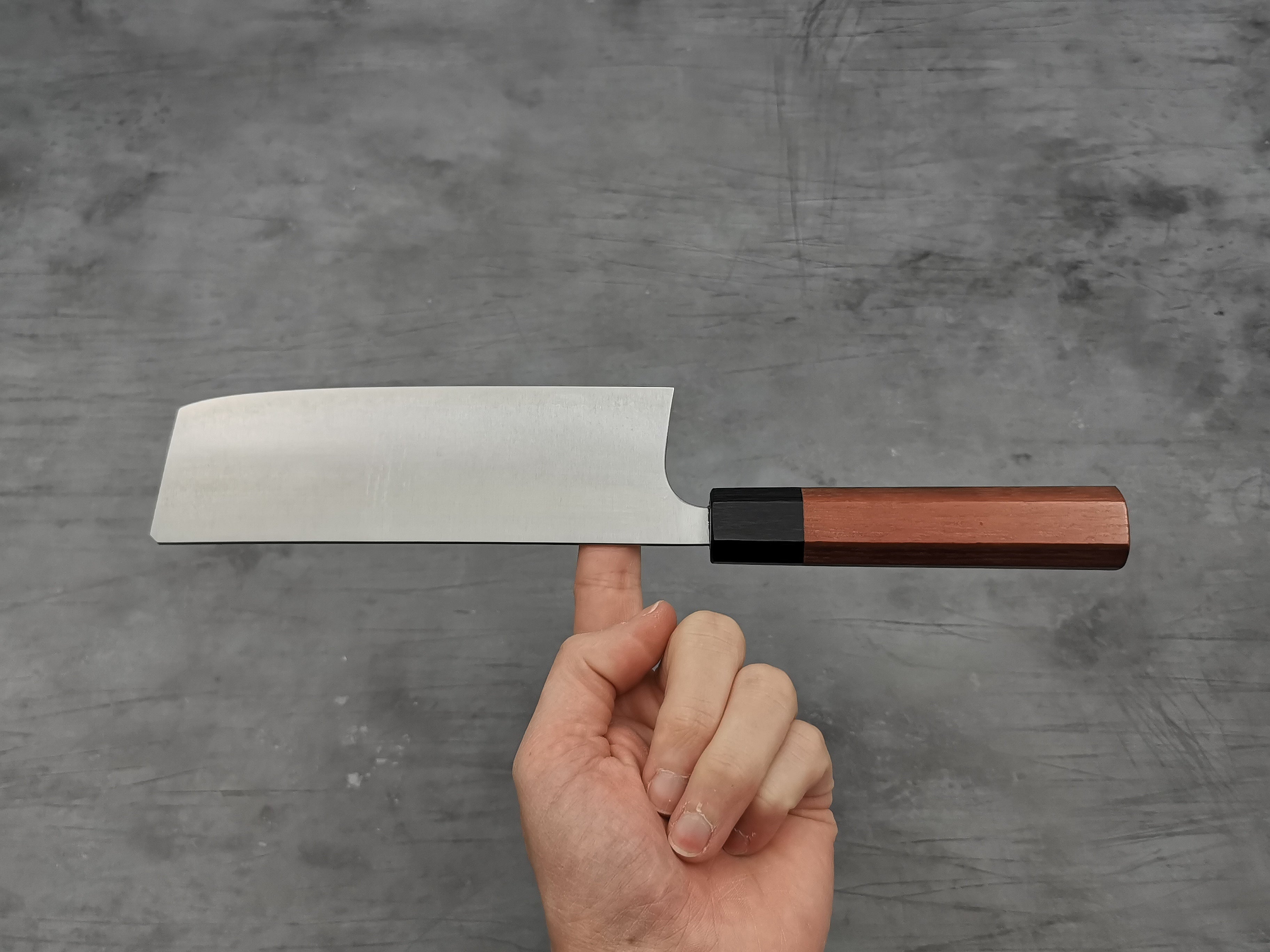 Premium Japanese Koutetsu Type 3 AS Nakiri Knife - High Carbon Steel Kitchen Knife for Professional Chefs & Home Cooking - Perfect for Slicing Vegetables, Herbs & Boneless Meat