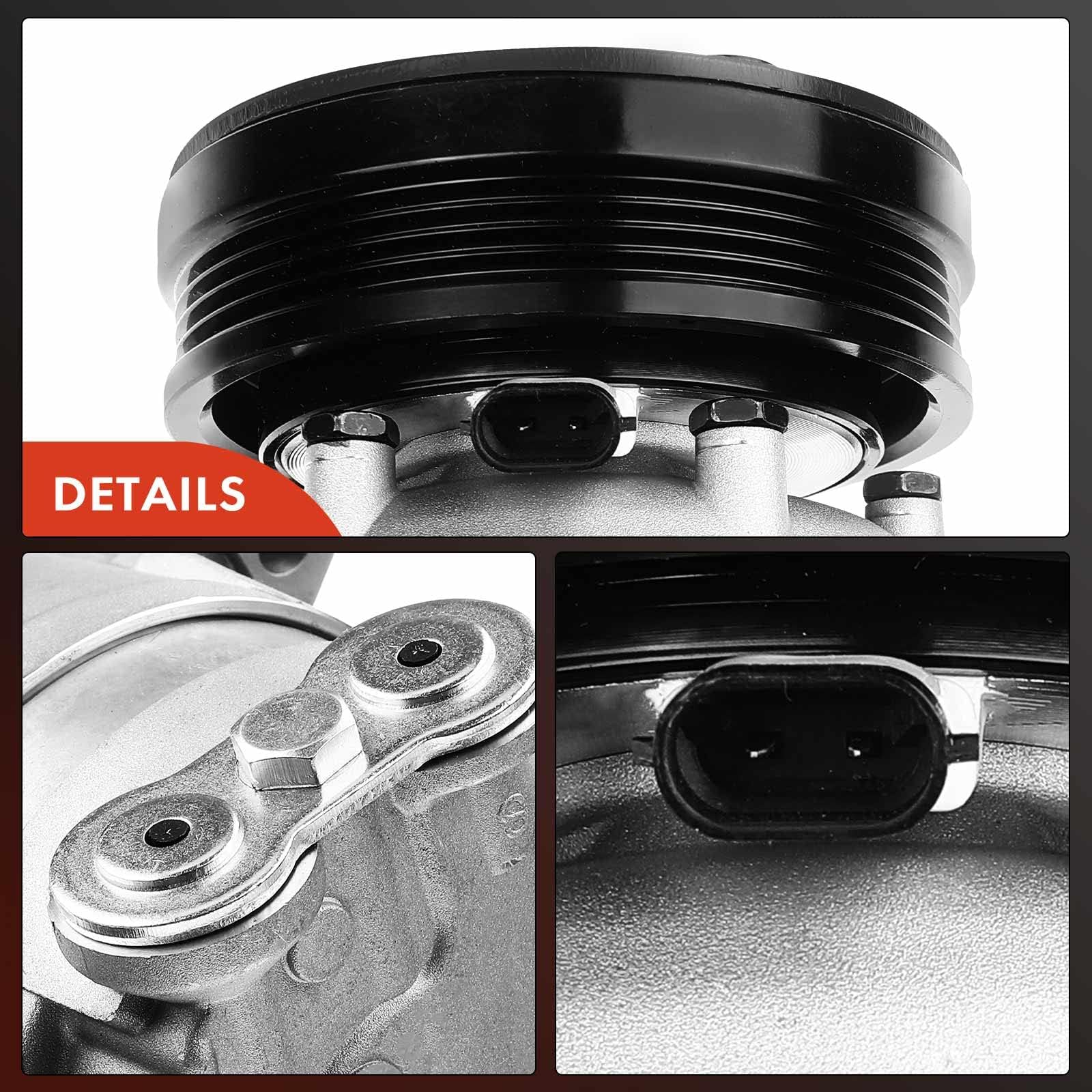 Premium AC Compressor with Clutch for 1997-2004 Chevrolet Corvette 5.7L - High-Performance Replacement Part for Smooth Cooling & Long-Lasting Durability | Perfect for Summer Road Trips & Hot Weather Driving