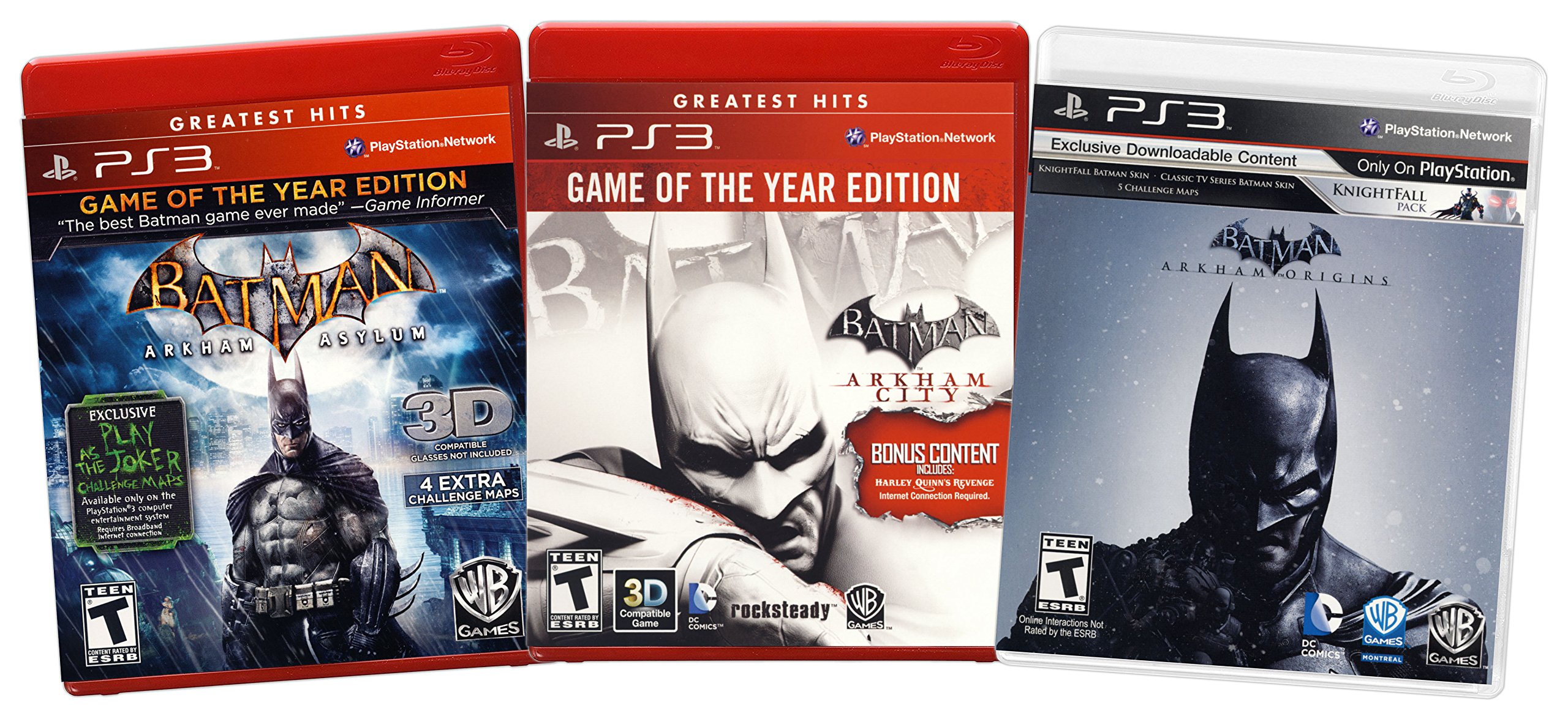 Batman Arkham Trilogy Bundle - Arkham Asylum, Arkham City & Arkham Origins (3 Games in 1) for PlayStation 3 | Action-Adventure Video Game Collection | Perfect for Batman Fans & Gaming Enthusiasts