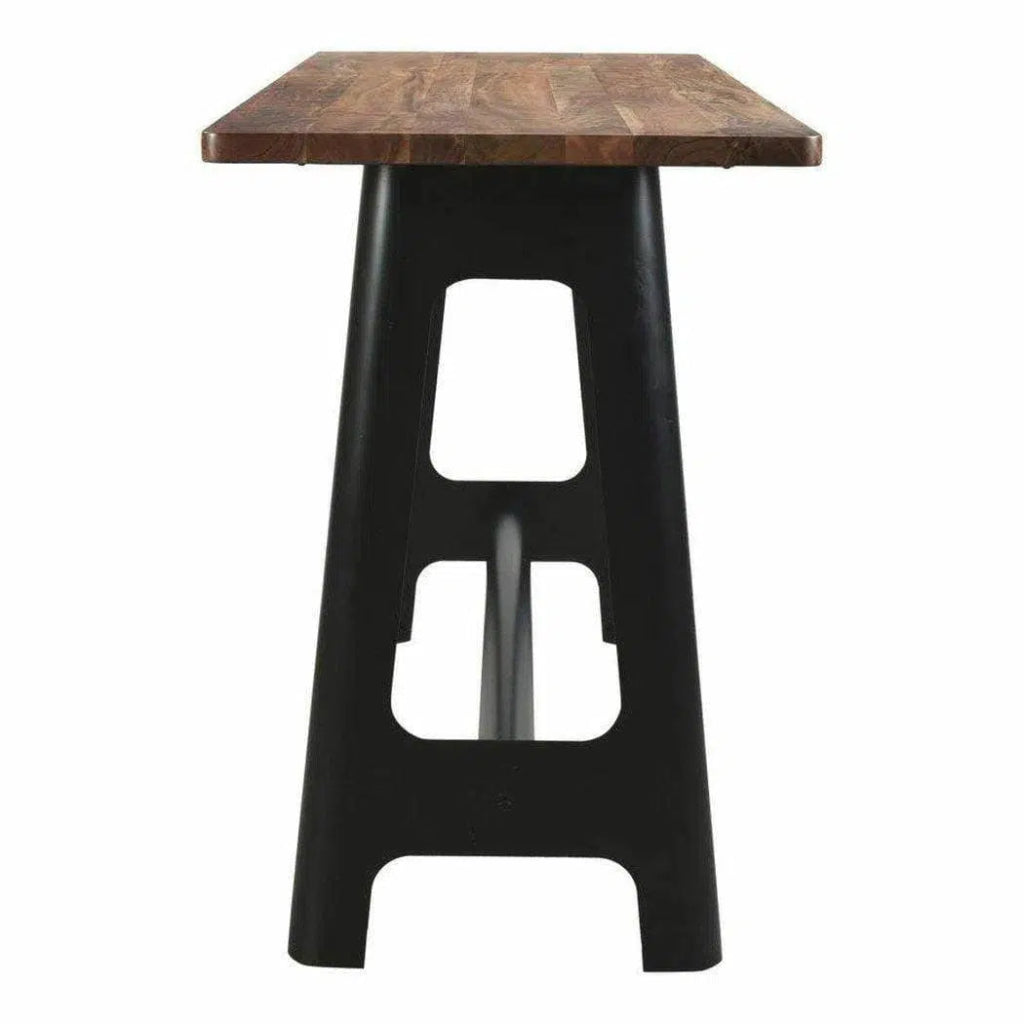 79 Inch Natural Wood Industrial Bar Table - Rustic Pub Counter Height Dining Table for Kitchen, Restaurant & Home Bar Decor