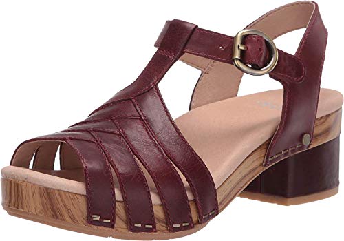 Dansko Women's Mara Comfortable Leather Sandals - Slip-Resistant & Arch Support for Walking, Travel & Casual Wear