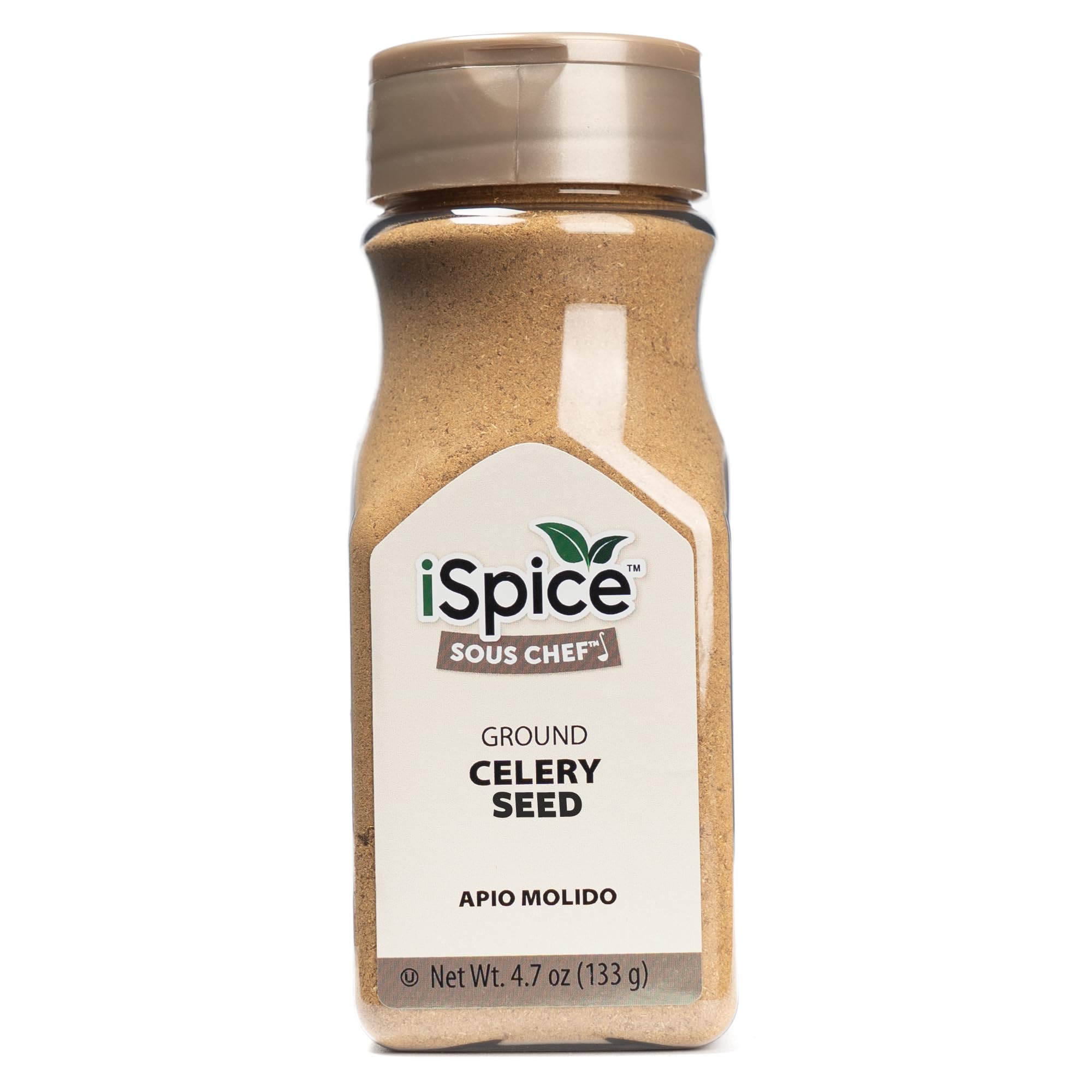 Organic Ground Celery Seed Powder 4.7oz (133g) - Pure, Natural Seasoning for Soups, Salads & Meat Rubs - iSpice Premium Spice Blend for Cooking & Baking