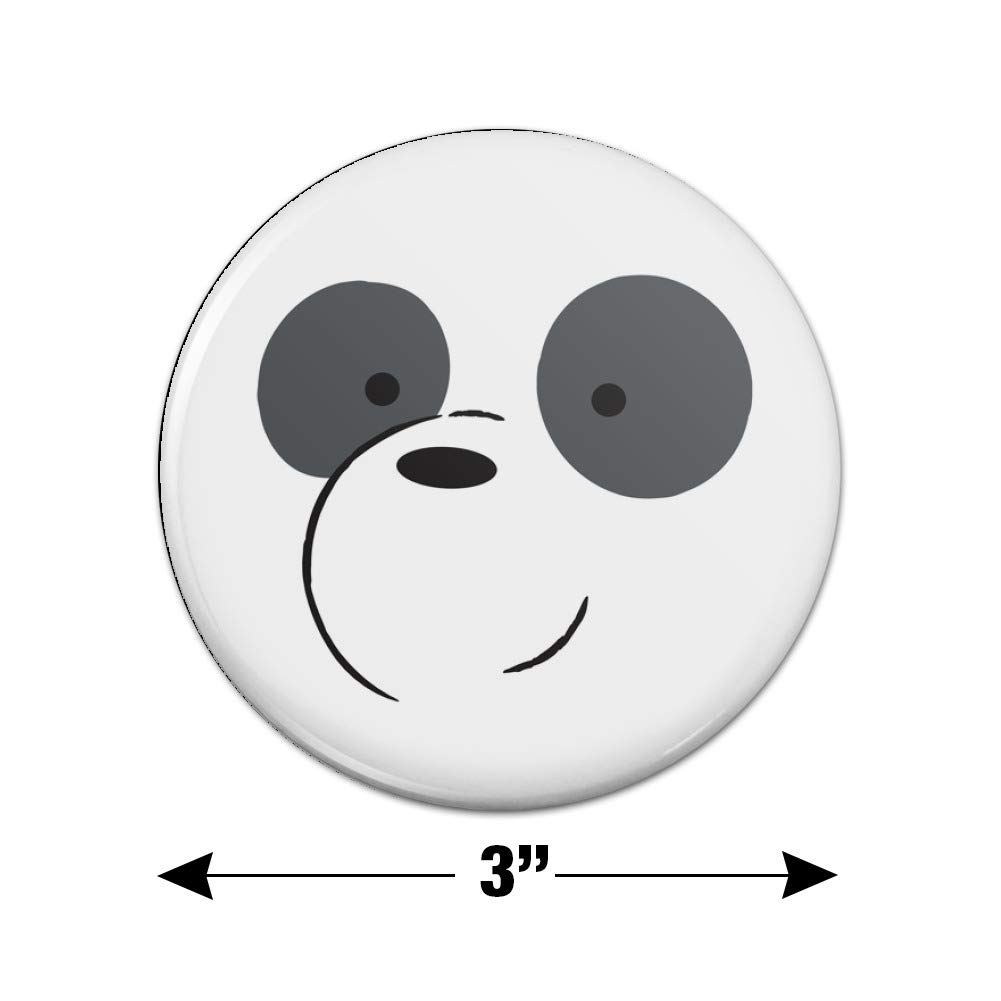 We Bare Bears Panda Kitchen Refrigerator Magnet - Cute Cartoon Fridge Locker Button Decor for Home & Office - Perfect for Fridge, Lockers, Whiteboards & Metal Surfaces