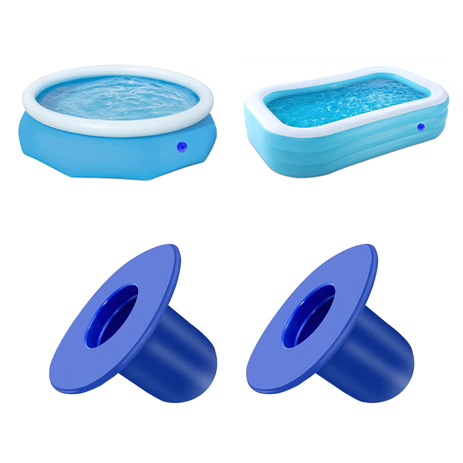 2 PCS 1.25 Inch Pool Pump Strainer Wall Plugs Replacement Parts - Blue Swimming Pool Fitting Filter Pump Strainer Hole Plug Stopper for Summer Escape Pools | Perfect for Pool Maintenance, Repair & Water Conservation
