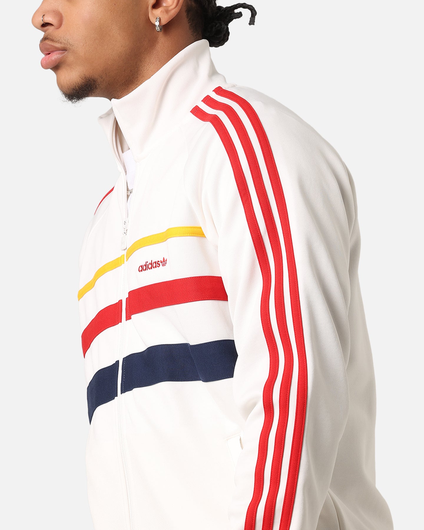 Adidas First Track Jacket for Men & Women - Lightweight Running Jacket with Hood, Cloud White - Perfect for Jogging, Gym & Outdoor Activities