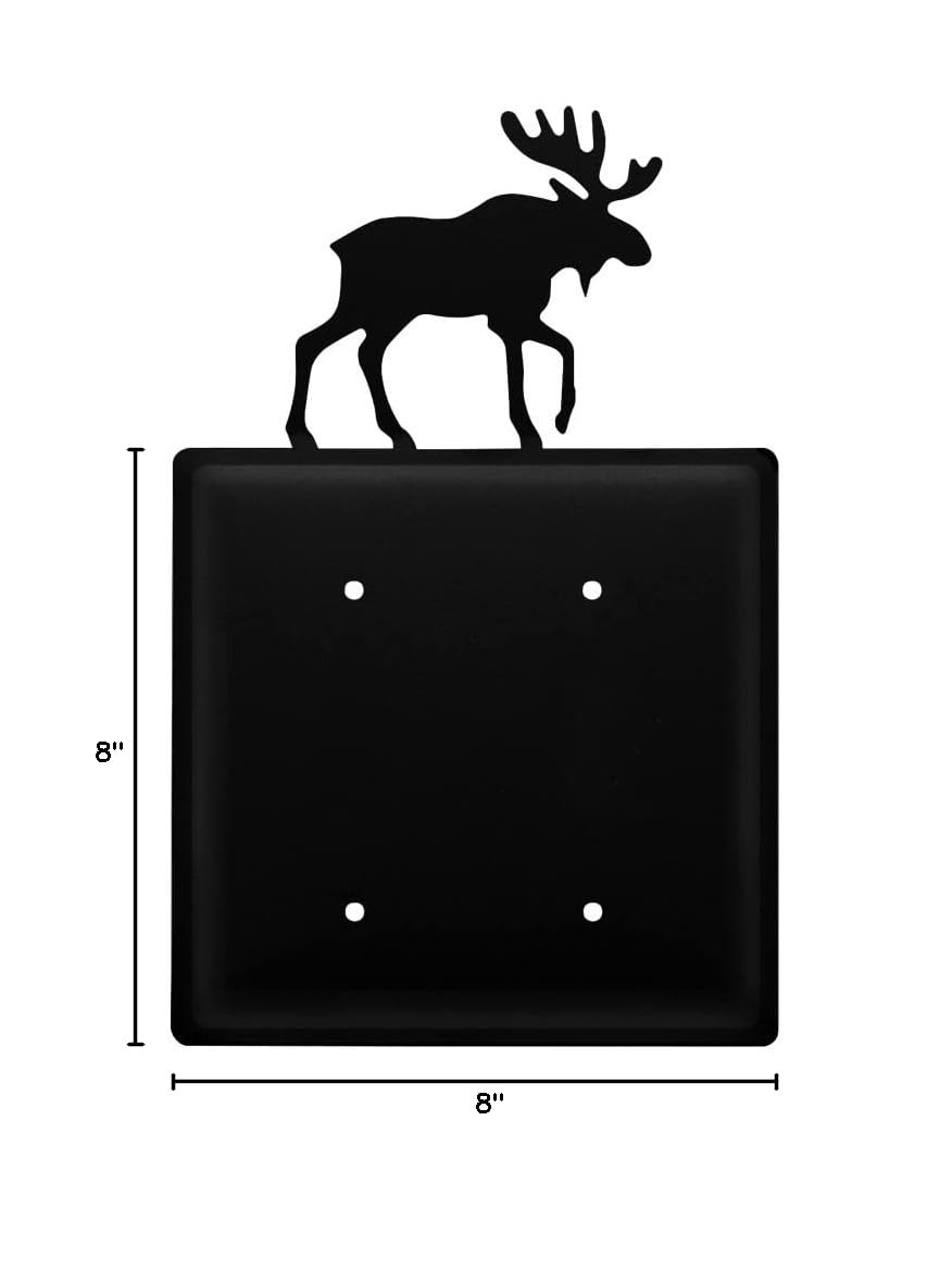 Rustic Wrought Iron Moose Double Blanket Cover - Cozy Cabin Decor for Bedroom or Lodge