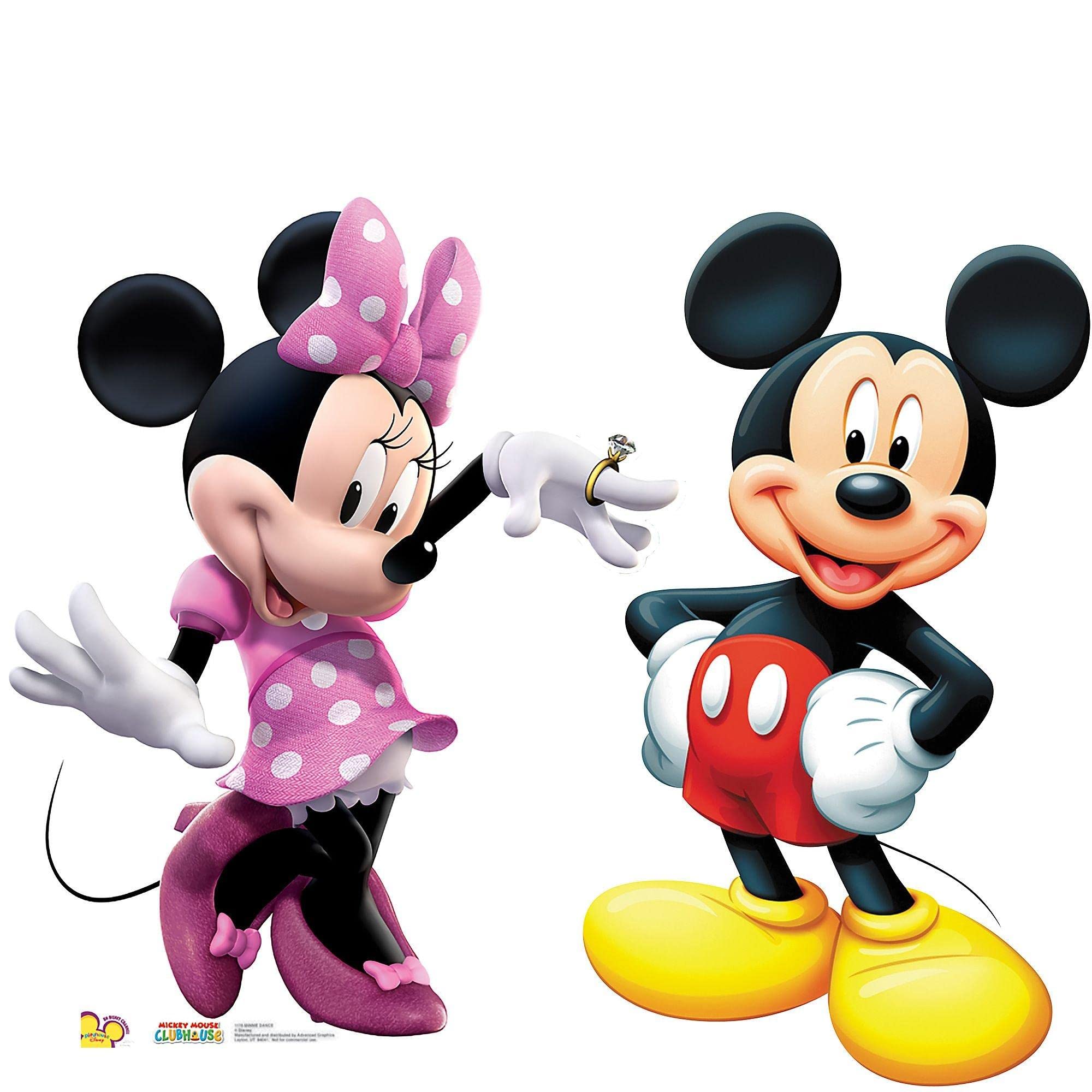 Mickey and Minnie Mouse Cardboard Cutout Standees - 2-Piece Freestanding Party Decorations for Birthday, Baby Shower & Disney Themed Events - Perfect for Photo Booths, Home Decor and Disney Fan Gifts
