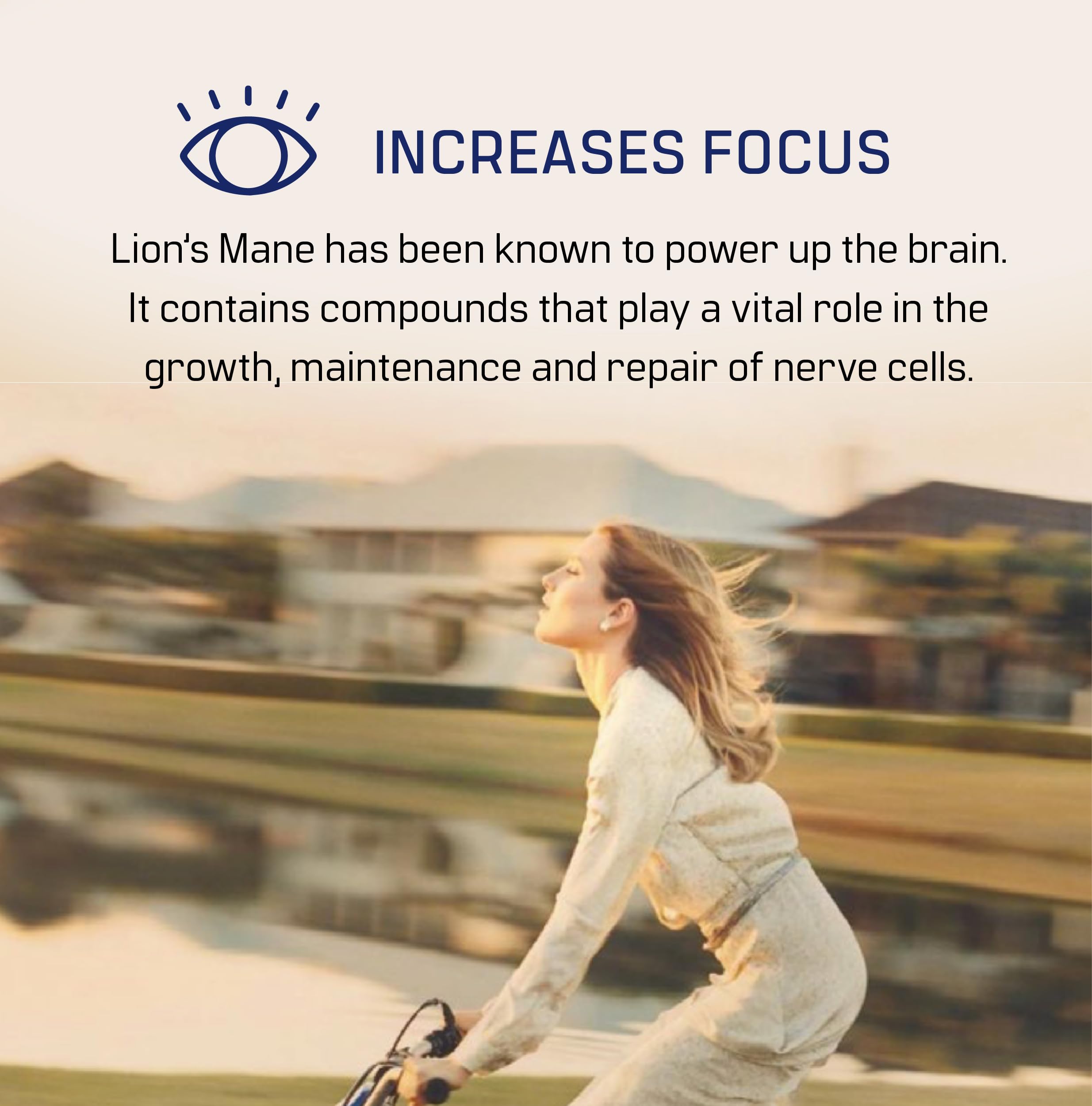 DIRTEA Organic Lion's Mane Mushroom Powder Supplement | 2,000mg per Serving | Vegan, Non-GMO | Supports Focus, Memory & Immune System | High Strength with Zinc | 240g (120 Servings) | Brain Booster for Work, Study & Mental Clarity