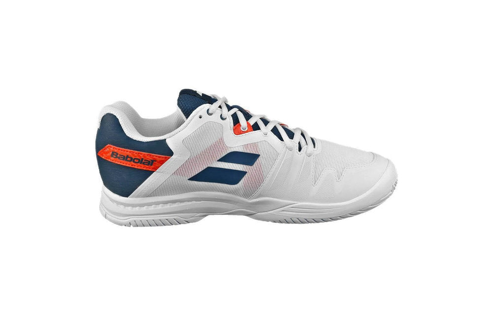 Babolat SFX3 All Court Men's Tennis Shoes - White/Blue | Lightweight & Durable for Indoor/Outdoor Play