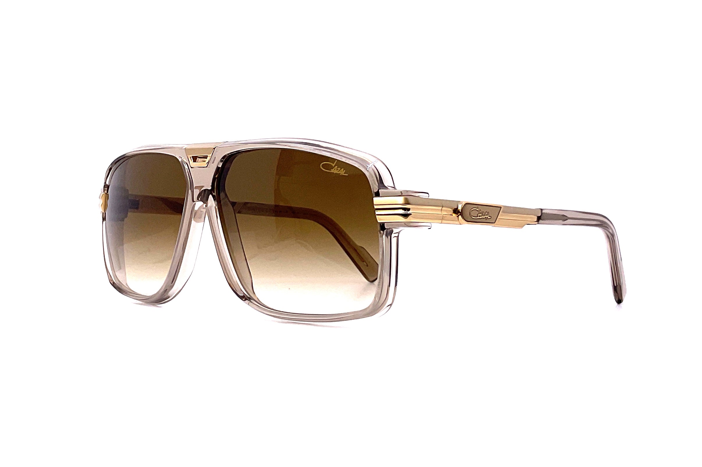 Cazal 6032/3 Sunglasses - Brown & Gold Frame with UV Protection - Stylish Retro Aviator Sunglasses for Men & Women - Perfect for Outdoor Activities, Driving, and Fashion Accessories