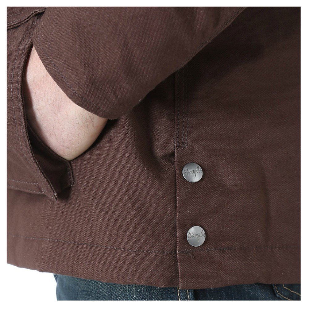 Wrangler Men's Barn Coat - Durable Work Jacket for Farming, Ranching & Outdoor Activities | Heavy Duty Cotton Twill with Warm Flannel Lining | Perfect for Cold Weather Work & Casual Wear