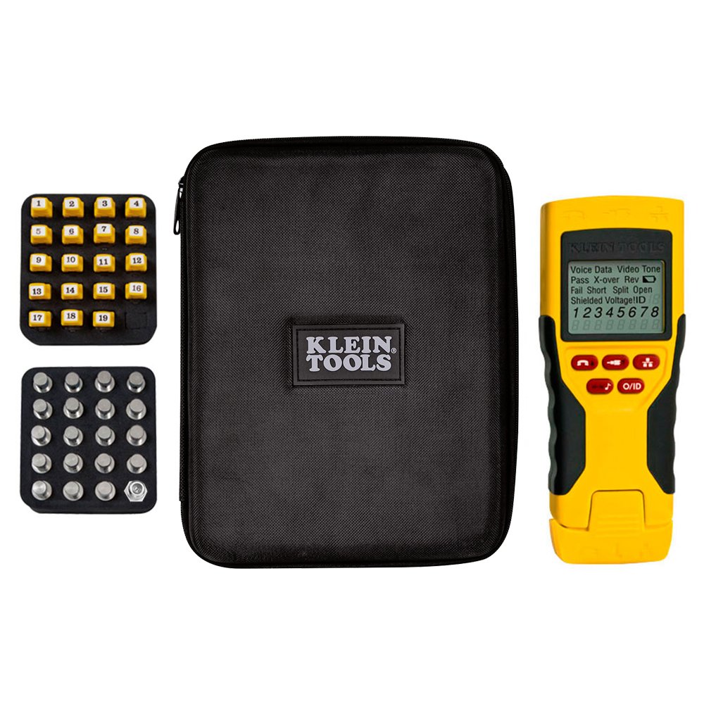 Klein Tools VDV501-825 Scout Pro 2 LT Network Cable Tester - Ethernet, Data & Voice Continuity Tester with Remotes, Adapter & Carrying Case - Ideal for IT Professionals, Network Installations & Home Office Setup