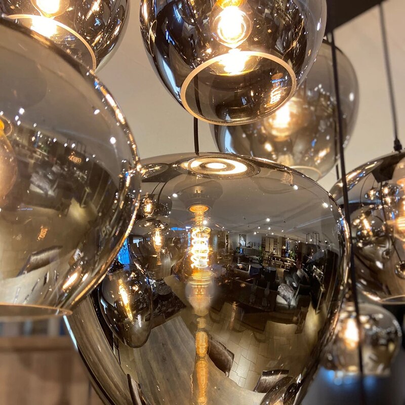 Nordic Glass LED Pendant Lights - Modern Hanging Lighting Fixtures for Kitchen Island, Dining Room & Bedroom Decor