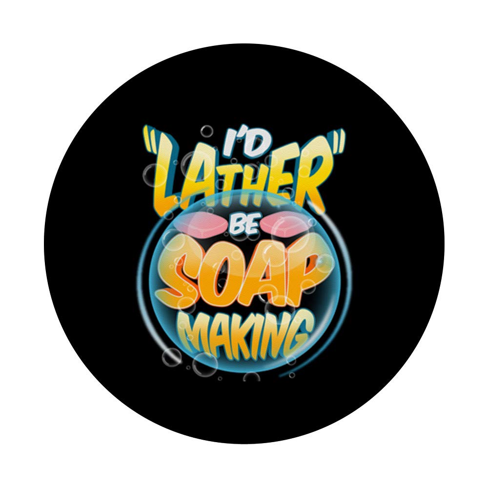 Funny DIY Soap Making Kit - Homemade Soap Maker with Pun Designs - PopSockets PopGrip Swappable Phone & Tablet Grip - Perfect for Craft Lovers, Gifts, and Creative Bathroom Decor