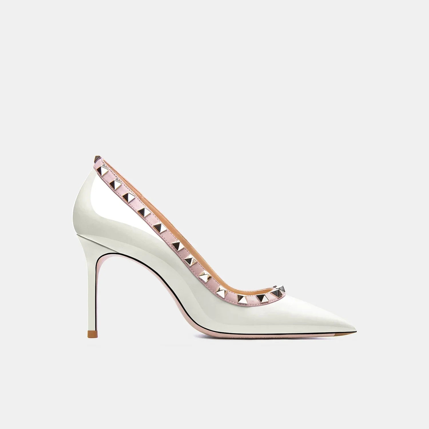 Luxury Women's Genuine Leather Stiletto Heel Pumps with Willow Nail Design - Elegant High Heels for Party, Evening, Wedding & Formal Dress Occasions