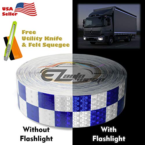 120FT CHECKER BLUE WHITE