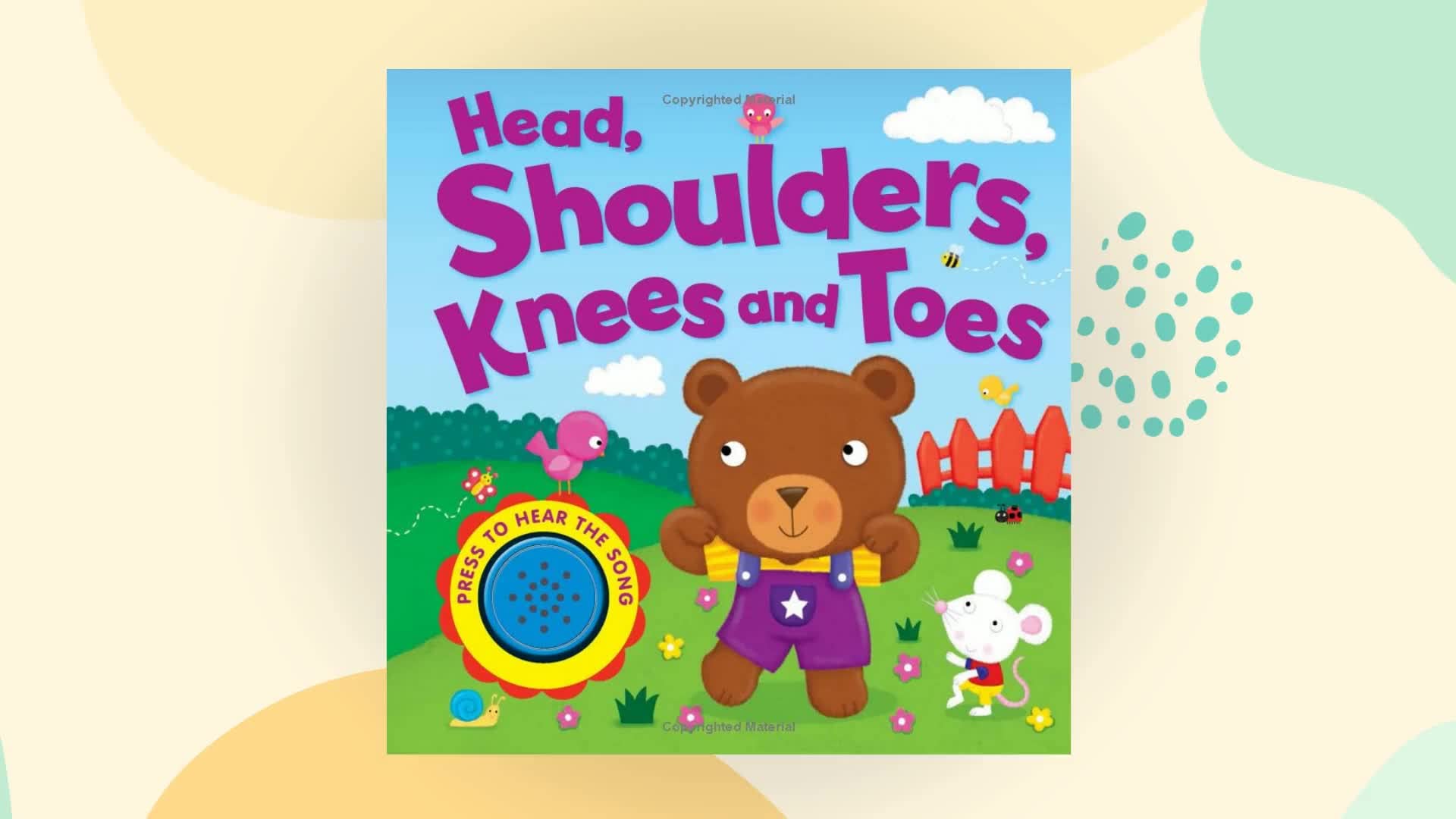 Head Shoulders Knees and Toes - Interactive Sound Board Book for Toddlers by Igloo Books | Nursery Rhyme Learning & Bedtime Story Fun | Perfect for Early Childhood Education & Parent-Child Bonding