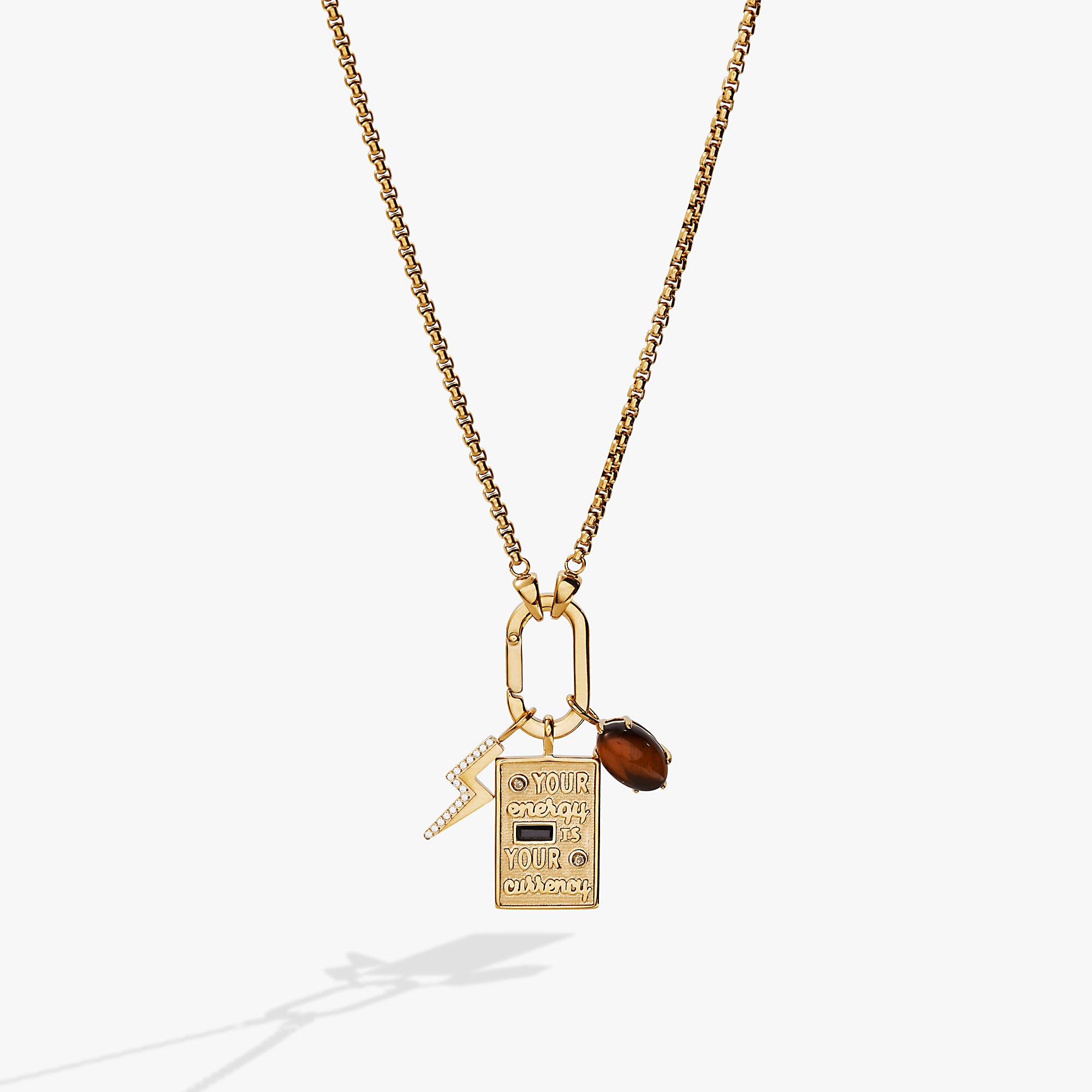 Energy Trio Interchangeable Charm Necklace - Adjustable Layering Pendant Jewelry for Women | Perfect for Everyday Wear, Gift Giving & Special Occasions