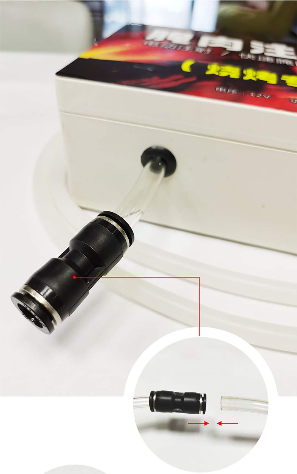 Electric Meat Injector Pump - Double Needle Saline Injection Machine for Brining & Marinating, 100-240V AC Household Meat Tenderizer (Perfect for Turkey, Chicken, Pork & Beef Preparation)