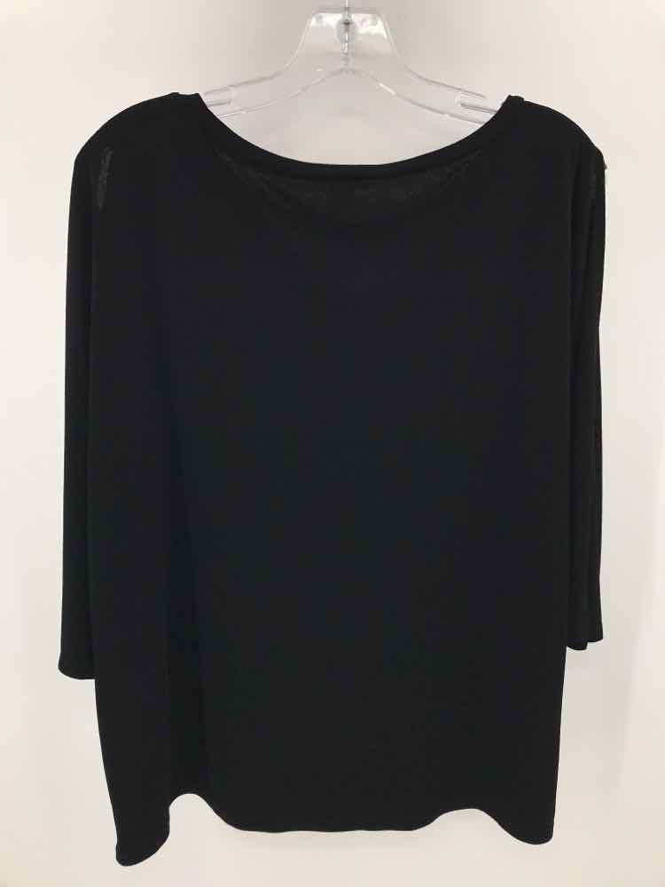 Pre-Owned Ann Taylor Black Blouse Size Large - Perfect for Work, Office & Professional Outfits