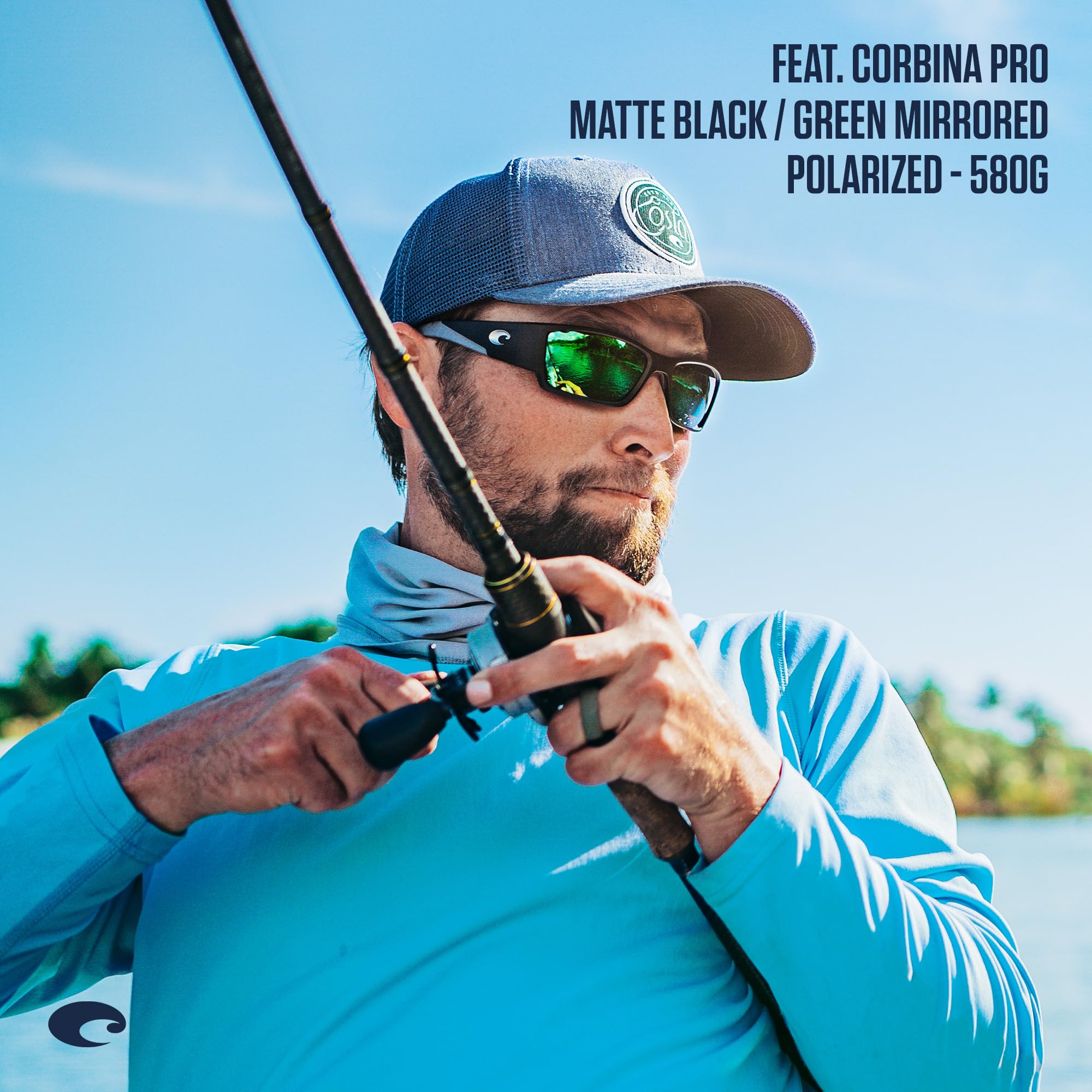 Costa Del Mar Men's Corbina Pro Polarized Sunglasses for Fishing, Boating & Outdoor Activities - UV Protection & Anti-Glare Lenses